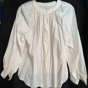 Cream buttoned blouse
